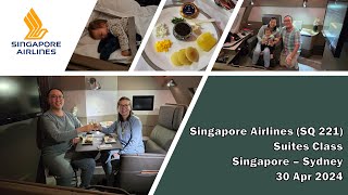 Singapore Airlines A380 Suites with a Baby Apr 2024  Singapore to Sydney SQ 221 [upl. by Masera]