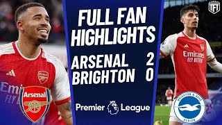 Arsenal GO TOP Havertz Masterclass Arsenal 20 Brighton Highlights [upl. by Nielsen]