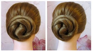 Chignon facile et rapide en 2 minutes 🌀 Coiffure simple à faire soi même [upl. by Tisbe]