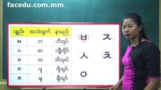 ကုိရီးယား အေျခခံ သင္ခန္းစာ ၁ မူရင္း ဗ်ည္း မ်ား ဂ န ဒ ရ Korean Basic 1 [upl. by Wachtel]