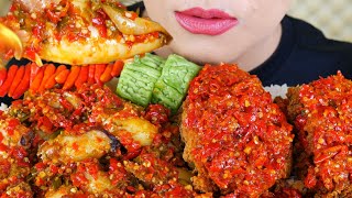 ASMR CUMI LAUT PEDAS MENDESIS AYAM CRISPY SAMBEL MERCON  EATING SOUNDS [upl. by Jefferson764]