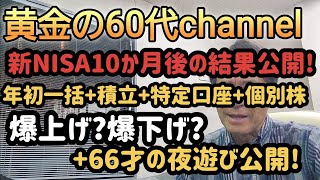 新NISA10か月後の結果公開年初一括積立特定口座個別株66才の夜遊び公開 [upl. by Sidra]