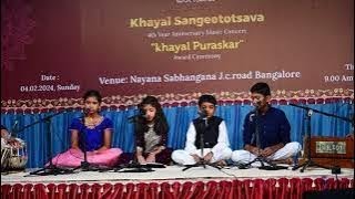 Khayal Annual Music Fest 2024 Raag Khamaj [upl. by Arratahs436]