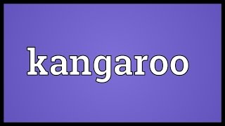 Kangaroo Meaning [upl. by Hubbard]