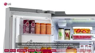 LG Refrigerators Troubleshooting A Refrigerator Door Not Closing or Opening Properly [upl. by Aled]