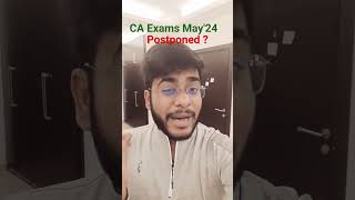 CA FinalInter May 2024 Exam Postponed  cafinal cainter [upl. by Nallac184]