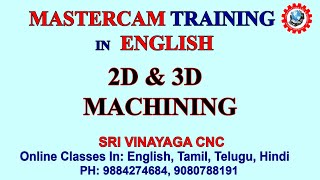 MASTERCAM TRAINING IN ENGLISH – MASTERCAM TRAINING [upl. by Prissie400]