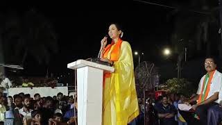 Goan Reporter South Goa BJP candidate Pallavi Dempo speaking at a corner meeting in Murmugao [upl. by Brause]