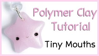 HOW TO Tiny Polymer Clay Mouth Tutorial  DIY EASY Face Basics [upl. by Bibbie428]