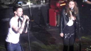 Maroon 5 singing quotOut Of Goodbyesquot with Sara Bareilles Live In Paris [upl. by Ilatan]