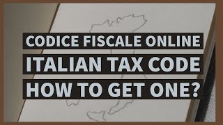 Codice Fiscale Online  How to get one [upl. by Mariann226]