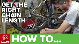 How To Calculate The Correct Chain Length  Road Bike Maintenance [upl. by Nannaihr]