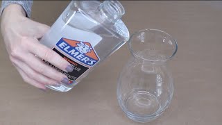 She pours Elmers glue into a 1 vase for a breathtaking idea [upl. by Leonelle484]