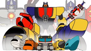 The Ultimate Energon Optimus Prime animation feat Wing saber Omega Supreme and Prime force drones [upl. by Zirkle]