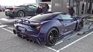 1 of 1 Novitec Ferrari 488 NLargo Full Carbon Bodykit Cold Engine Start Up Revs Overview [upl. by Raddy]