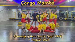 Conga Mambo Line dancechoreo santysept INA  Demo by MomLove Dance [upl. by Coralyn242]