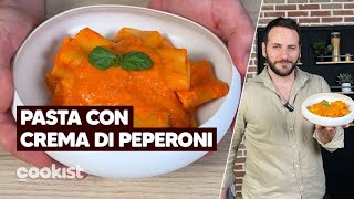 Pasta con crema di peperoni la ricetta del primo piatto facile veloce e cremosissimo [upl. by Eire]