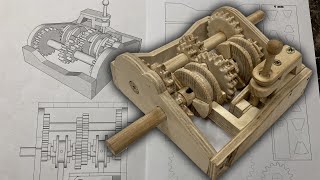 Making A Realistic Wooden Gearbox Tutorial With Plans [upl. by Timon]