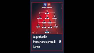 La probabile formazione di Parma Cagliari [upl. by Telocin]