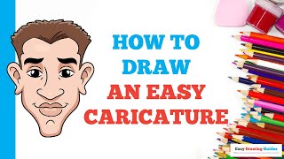 How to Draw an Easy Caricature Easy Step by Step Drawing Tutorial for Beginners [upl. by Nivrehs]