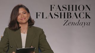 Zendaya Explains the Story Behind Her Iconic Breastplate Look  Fashion Flashback  Harpers BAZAAR [upl. by Yelahs]