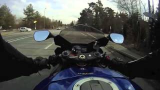 Suzuki GSXR 600 k7 GoPro HD Cam [upl. by Ansilma473]