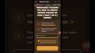 Premarket Trading 101 How to Profit Before Tokens Go Live  Part 1 of 4  MemeFi today update [upl. by Pinter]