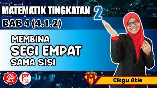 412 MEMBINA SEGI EMPAT SAMA DI BERI PANJANG SISI BAB 4 POLIGON MATEMATIK TINGKATAN 2 AYU [upl. by Eidnam]