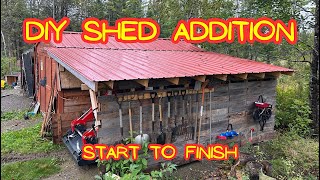 DIY Amish Shed Addition  Start to Finish [upl. by Rettke]