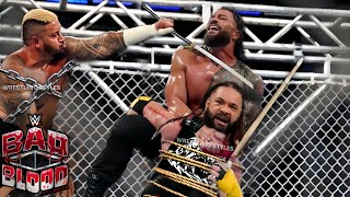 WWE 3 October 2024 Roman Reigns vs Jacob Fatu Bloodline Rules steel cage match full highlights HD [upl. by Cilka]