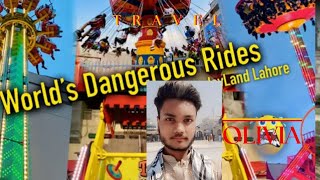 Scary rides at joyland Lahore 🥰 joyland Amusement park Lahore ☺️❤️ [upl. by Artiek]