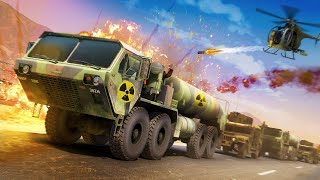 NUCLEAR CONVOY ATTACK in GTA 5 Online [upl. by Evadne]