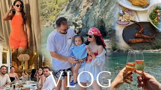 FETHİYE VLOG PART2  ARKADAŞLARIMIZLA TATİLİMİZ  ÇOCUKLARLA NASIL GEÇİYOR  BEACH YEMEK reklam [upl. by Llirpa134]