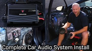 Full Car Audio System Installation  Speakers Subwoofer and Amplifier [upl. by Chaffin]