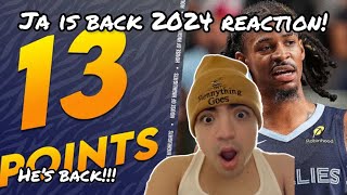 HES BACK Ja Morant left the game early with 13 Points against Dallas  REACTION [upl. by Jenni]