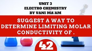 Suggest a way to determine limiting molar conductivity of   part 42 electro chemistry  CBSE 12 [upl. by Vic326]