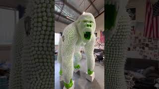 Amazing Creative Giant Gorilla Pointillism Art art creative sculpture [upl. by Sension]