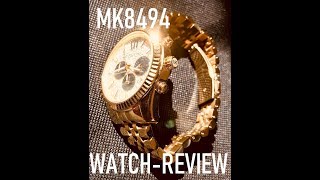 Michael Kors Mens Watch MK8494 ReviewUnboxing The golden Michael Kors watch [upl. by Garap]