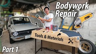 Ep18 BODYWORK REPAIR MY KP30 AT HOME  Preparation   Bodywork Repair 1  KP30 Build 18 [upl. by Anyel121]