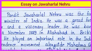 Essay on Jawaharlal Nehru in English  Pollution on Jawaharlal Nehru in English  extensioncom [upl. by Onurb]