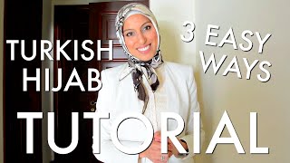 Beautiful Turkish Hijab Style 3 Ways Tutorial  Haute Hijab [upl. by Shishko657]