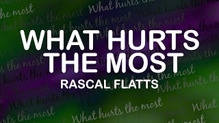 Rascal Flatts  What Hurts The Most Lyrics  Lyric Video [upl. by Hance]