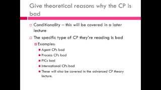 Counterplans  III  Aff Basics [upl. by Aidualk]