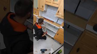 Installing worktops on self build cabinets [upl. by Ahsined]