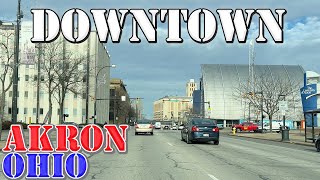 Akron  Ohio  4K Downtown Drive [upl. by Bertrand304]