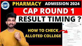 B Pharmacy Cap Round 1 Allotment letter 2024  How to Check B Pharmacy Allotment Letter 2024 [upl. by Caril588]