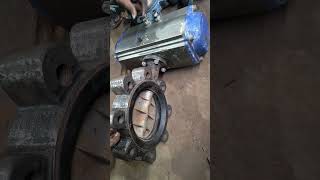 Butterfly valve with actuator open and close test [upl. by Kareem]