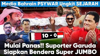 Fans Garuda Bentangkan Bendera Raksasa quotMedia Bahrain Malah Ungkit 100 Tapi Fansnya Pesimisquot [upl. by Sansone955]