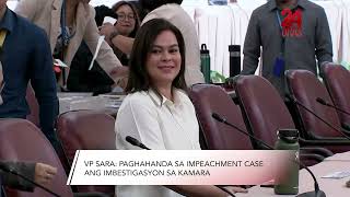 Impeachment vs VP Sara Duterte   24 Oras [upl. by Muncey]