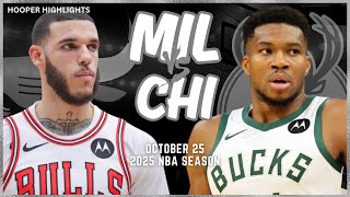 Milwaukee Bucks vs Chicago Bulls Full Game Highlights  Oct 25  2025 NBA Season [upl. by Anoyi987]